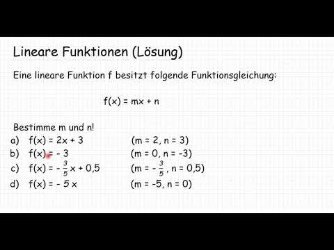 03 Funktionsgleichung einer linearen Funktion Lösung