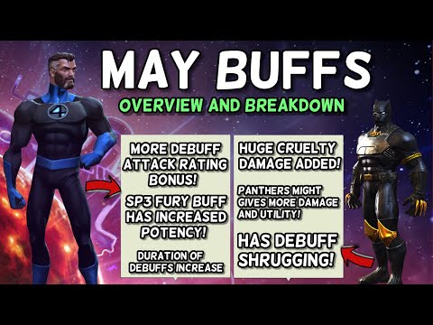 Mr Fantastic and Black Panther (Classic) May Buffs Overview | Marvel Contest of Champions