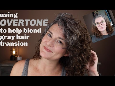 Using Overtone to help blend my gray hair transition.