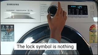 How to Remove lock symbol From Samsung washing machine |Child lock remove Samsung washing machine