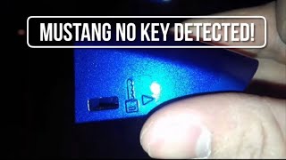 How to start 2017 Ford Mustang with dead key fob