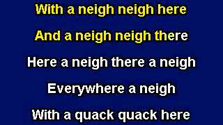 Old MacDonald had A Farm, Karaoke video with lyrics, Instrumental Version