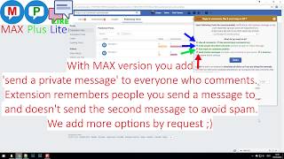 Script to reply to all comments and send private messages in Facebook