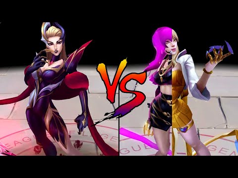 Coven Evelynn vs KDA Evelynn Skin Comparison Spotlight - Including KDA Evelynn Prestige Edition