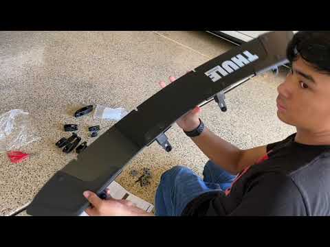 Unboxing and Install of Thule 8701 AirScreen Fairing 38 on a Bmw 3 series with OEM roof racks