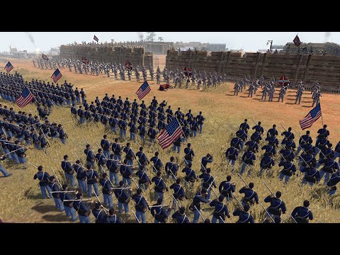 3,000 Union Soldiers Siege Confederate FORT WALLS! - Men of War: BITFA Mod