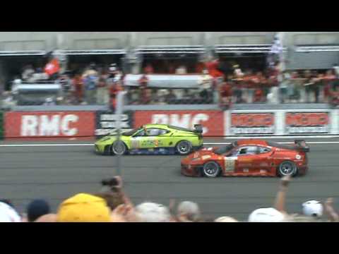Corvette C6.R HUGE Burnout on their FINAL Le Mans 2009
