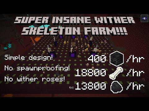 Get 400+ Skulls/hr with this Wither Skeleton Farm! | Minecraft Java 1.19.3+