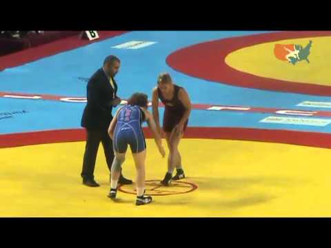 2011 Worlds Women 63kg Quarters - Elena Pirozhkova (USA) vs. Laura Skujina (LAT)