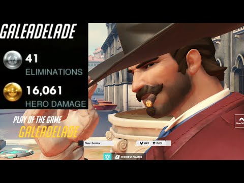 Gale McCree Gameplay - 41 elims! POTG! [ Overwatch Season 30 Top 500 ]