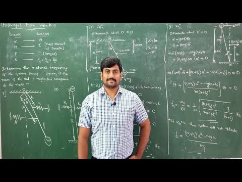Lecture 7- Problems on undamped free vibration #7 & #8- Mod 1- Mechanical Vibrations by GURUDATT.H.M