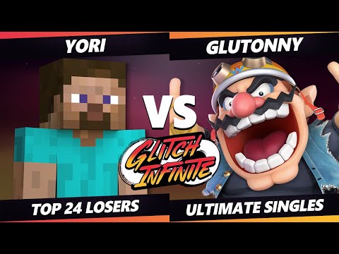 Glitch Infinite Top 24 - Yori (Steve) Vs. Glutonny (Wario) - SSBU Ultimate Tournament