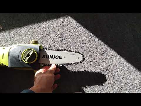 SETTING CHAIN TENSION, Sun Joe 24V MAX 8 inch Cordless Pole Chain Saw