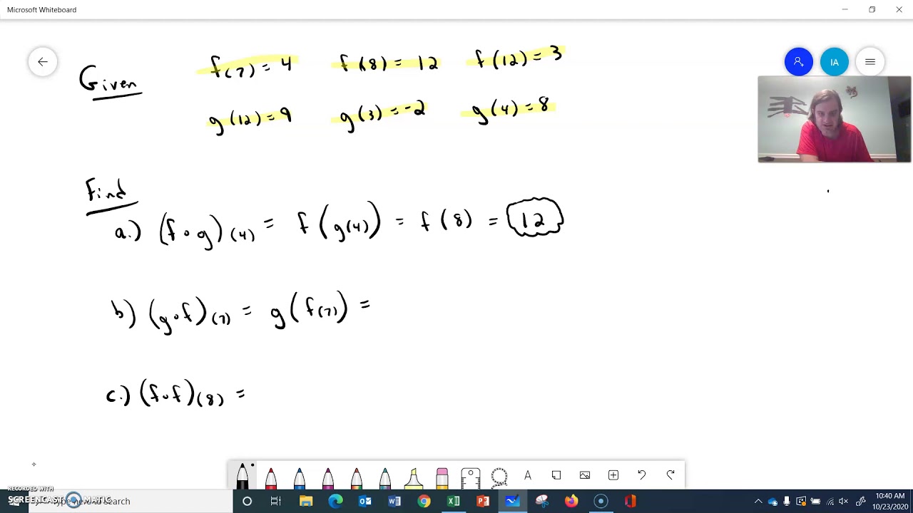 Composite Functions Practice Problems 2