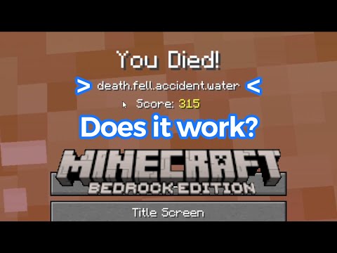 Does the Minecraft Death Message "death.fell.accident.water" Work in Bedrock Edition?