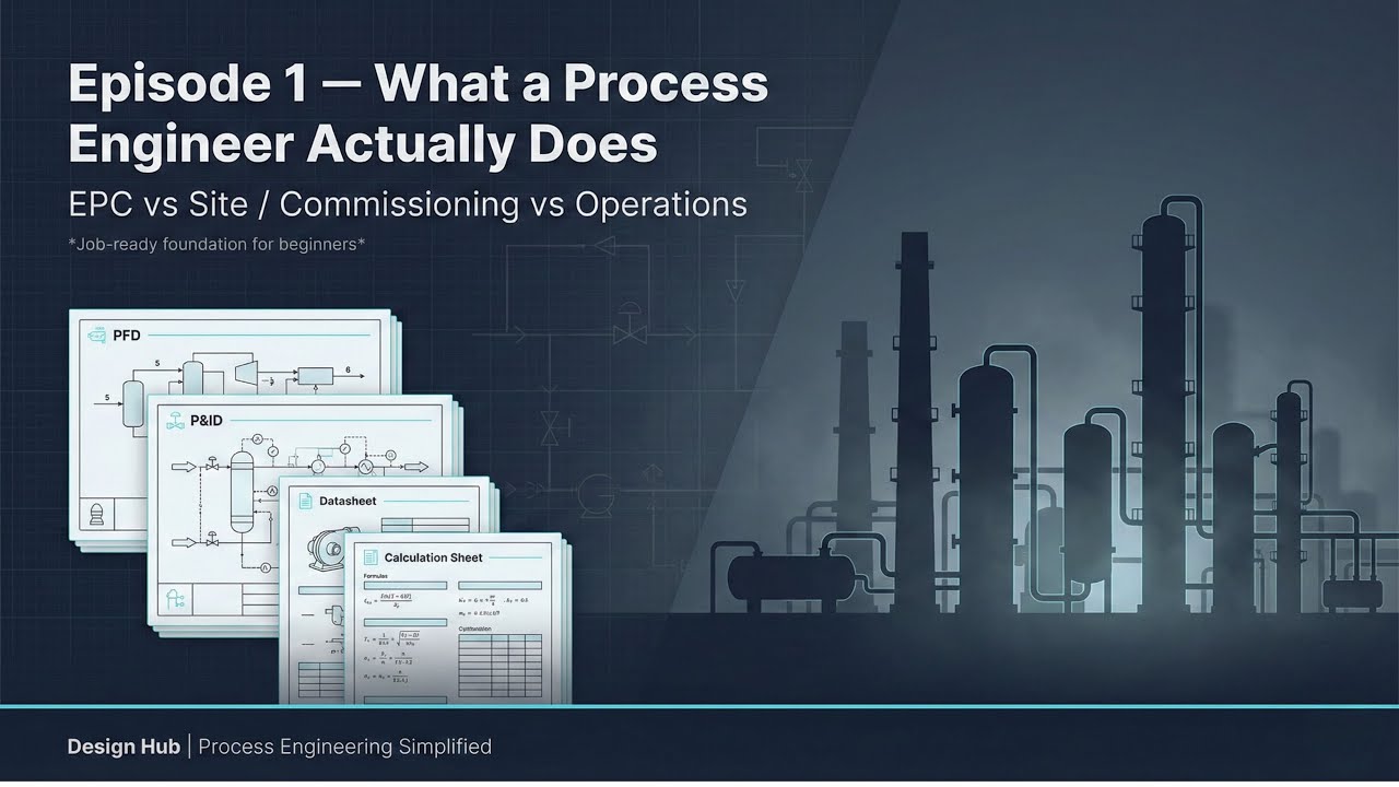 Process Engineering Series EP-01 | What Does a Process Engineer Do? (EPC vs Site vs Operations)