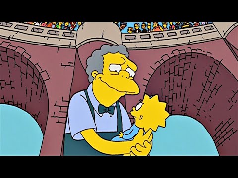 The simpsons Moe saves Maggie.