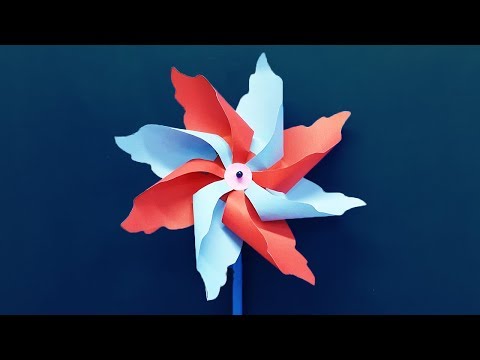 How to make a Paper Windmill - DIY Pinwheel making tutorial for Kids Video