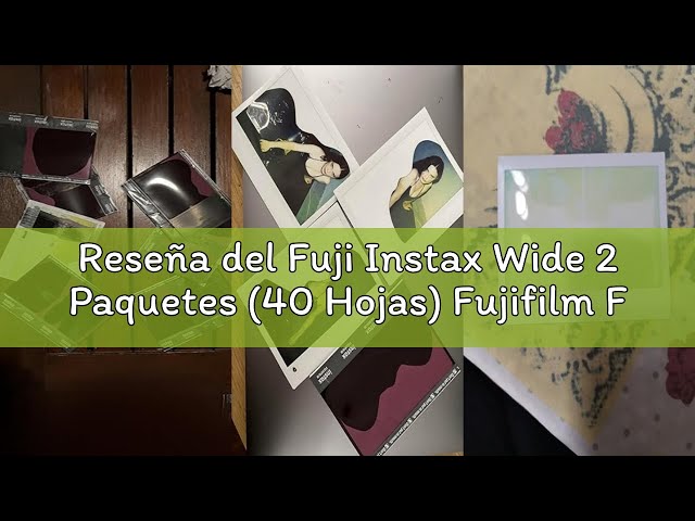 Vídeo relacionado con Fuji Instax Wide 2 Paquetes (40 Hojas) Fujifilm Foto instantánea para cámara Fujifilm Wide