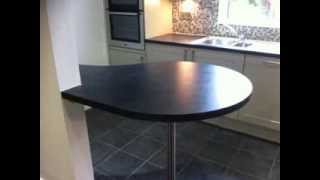 preview picture of video 'Bespoke Laminate worktop countertop breakfast bar made and edged'