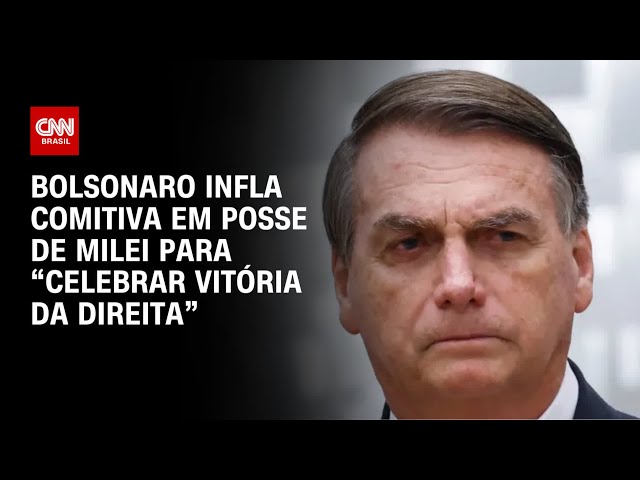 Bolsonaro infla comitiva em posse de Milei para “celebrar vitória da direita” | CNN PRIME TIME