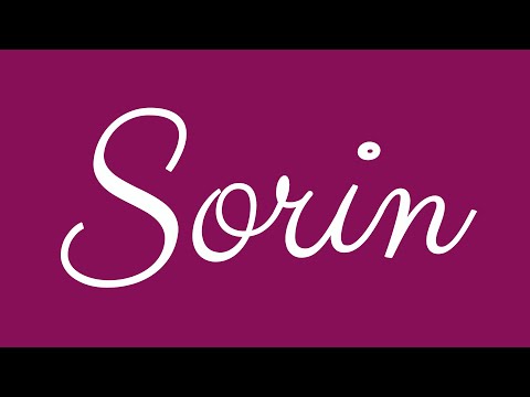Learn how to Write the Name Sorin Signature Style in Cursive Writing