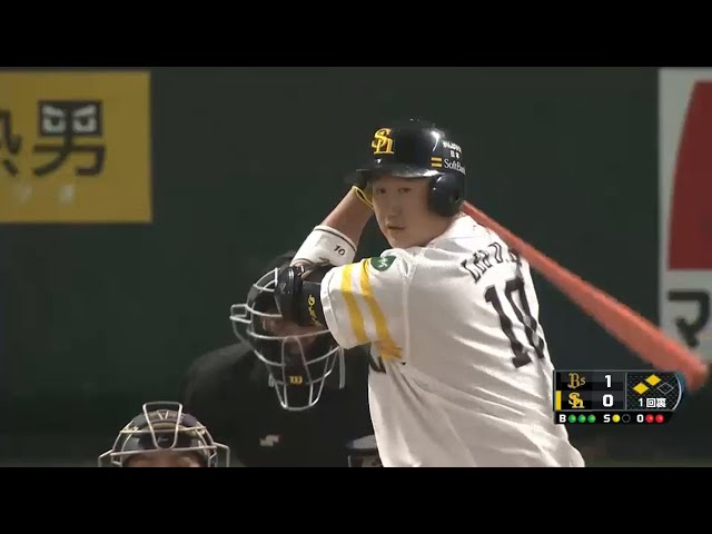【1回裏】これで16試合連続ヒット!! ホークス・李大浩の逆転タイムリー!! 2015/5/20 H-Bs