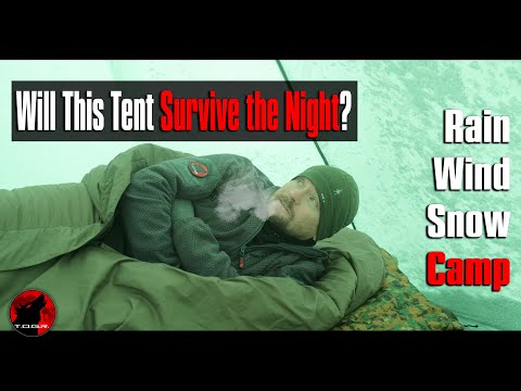 Attacked by the Wind and Snow - Winter Storm Hot Tent Adventure - Multid