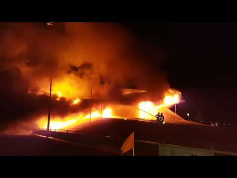 Grote brand in voetbalkantine vv Oosterhout