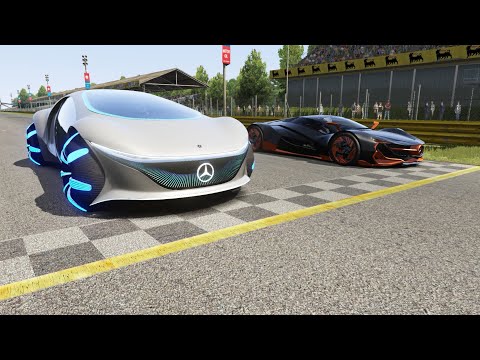 Mercedes-Benz Vision AVTR vs Mercedes-Benz Concept at Monza Full Course
