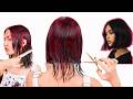 Cutting Bob Hair Cut At Home A Line Style Super Easy