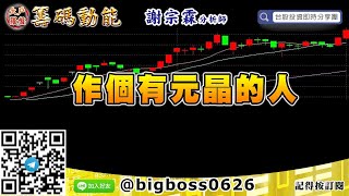 【大戶羅盤籌碼動能】 #謝宗霖0901，作個有元晶的人 (圖)