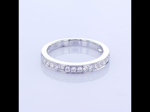 0.34CT 18KT WHITE GOLD DIAMOND WEDDING BAND WITH CHANNEL SET DIAMONDS