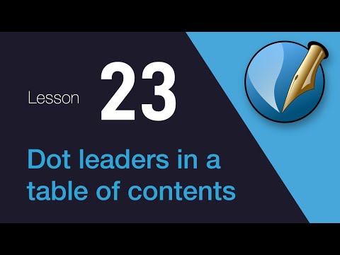 23) Dot leaders in Scribus