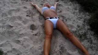 My White Bikini on Studland Beach Dorset in the Sand dunes sexy babes