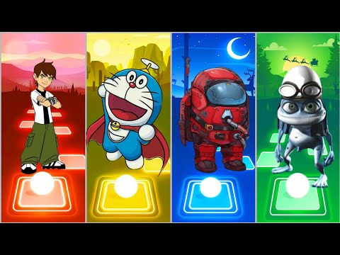 Ben 10 vs Doraemon vs Among Us vs Crazy Frog - Tiles Hop EDM Rush