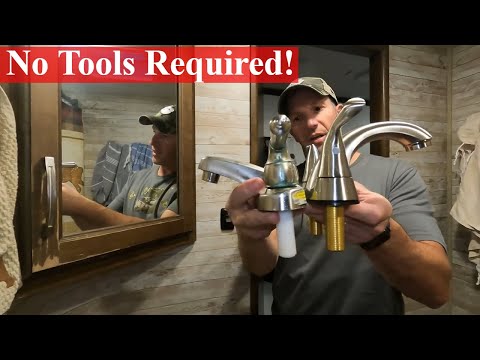 RV Bathroom Faucet Upgrade! | QUICK and EASY RV Faucet Replacement