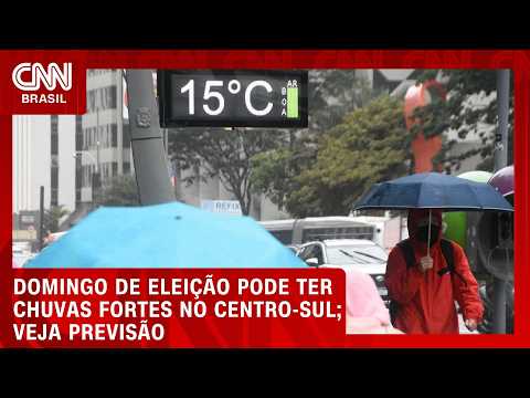 Domingo de eleição pode ter chuvas fortes no Centro-Sul; veja previsão | CNN PRIME TIME