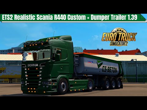 [ETS2 1.39] Realistic Scania R440 Custom + Trailers Schmitz | Euro Truck Simulator 2