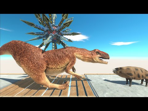 4 Swing Spike Ball Traps - Who Will Win? - Animal Revolt Battle Simulator