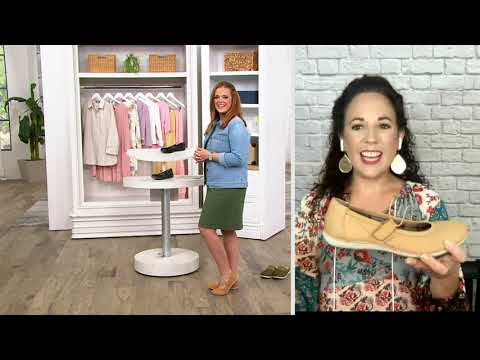 Earth Origins Adjustable Leather Flats - Patty on QVC