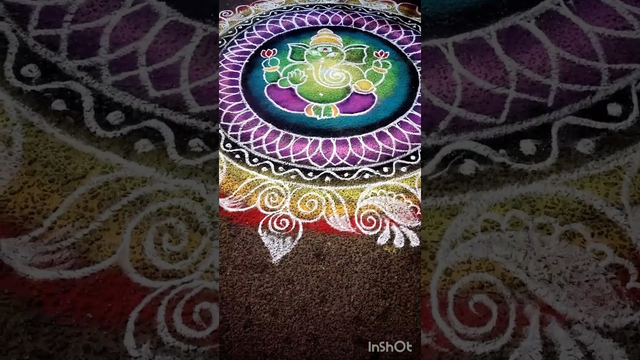 Got 1st prize in rangoli competition