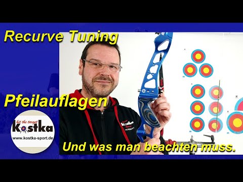 Recurve bow tuning - adjusting the arrow rest