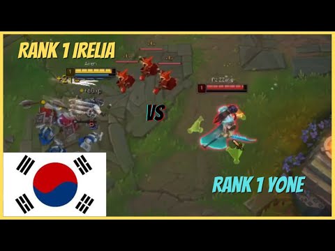 Korean Rank 1 Irelia vs Rank 1 Yone lvl 1 Fight | League of Legends Clip
