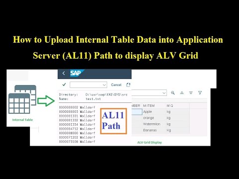 How to Upload Internal Table Data into Application Server (AL11) Path and display ALV Grid.