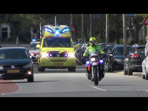 [Politiebegeleiding] A1, Silverline Ambulance 02-113 Leeuwarden naar het Medisch Centrum Leeuwarden