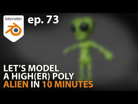 Let's model a HIGH(ER) poly ALIEN in 10 Minutes - ep 73 - Blender 2.92