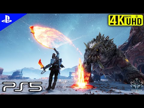 (PS5) THE DRAGON Gravel Belly vs KRATOS [4K 60FPS] God of war Ragnarok Gameplay GMGOW no commentary