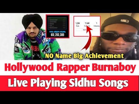 Burnaboy Live playing sidhu Moose Wala Songs - NO Name Ep - Today News - Leaked Songs - JB Punjab