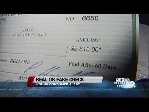 How to tell the difference between real and fake checks